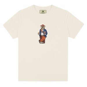 Crew Dog Cream T-Shirt with Syracuse Dog Embroidery- XL